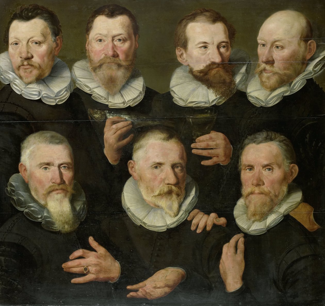Pieter Dircksz Hasselaer kapitány és Jan Gerritsz Hooft hadnagy társasága, Amszterdam alkotó: Pieter Pietersz. (I) (circle of)
