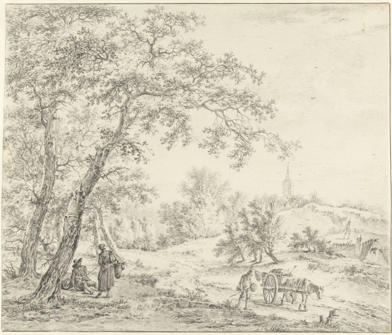 Észak-Hollandia táj (Egmond Castricum felé?) alkotó: Pieter Pietersz. Barbiers