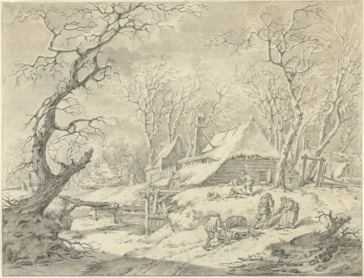 Téli táj farm alkotó: Pieter Pietersz. Barbiers