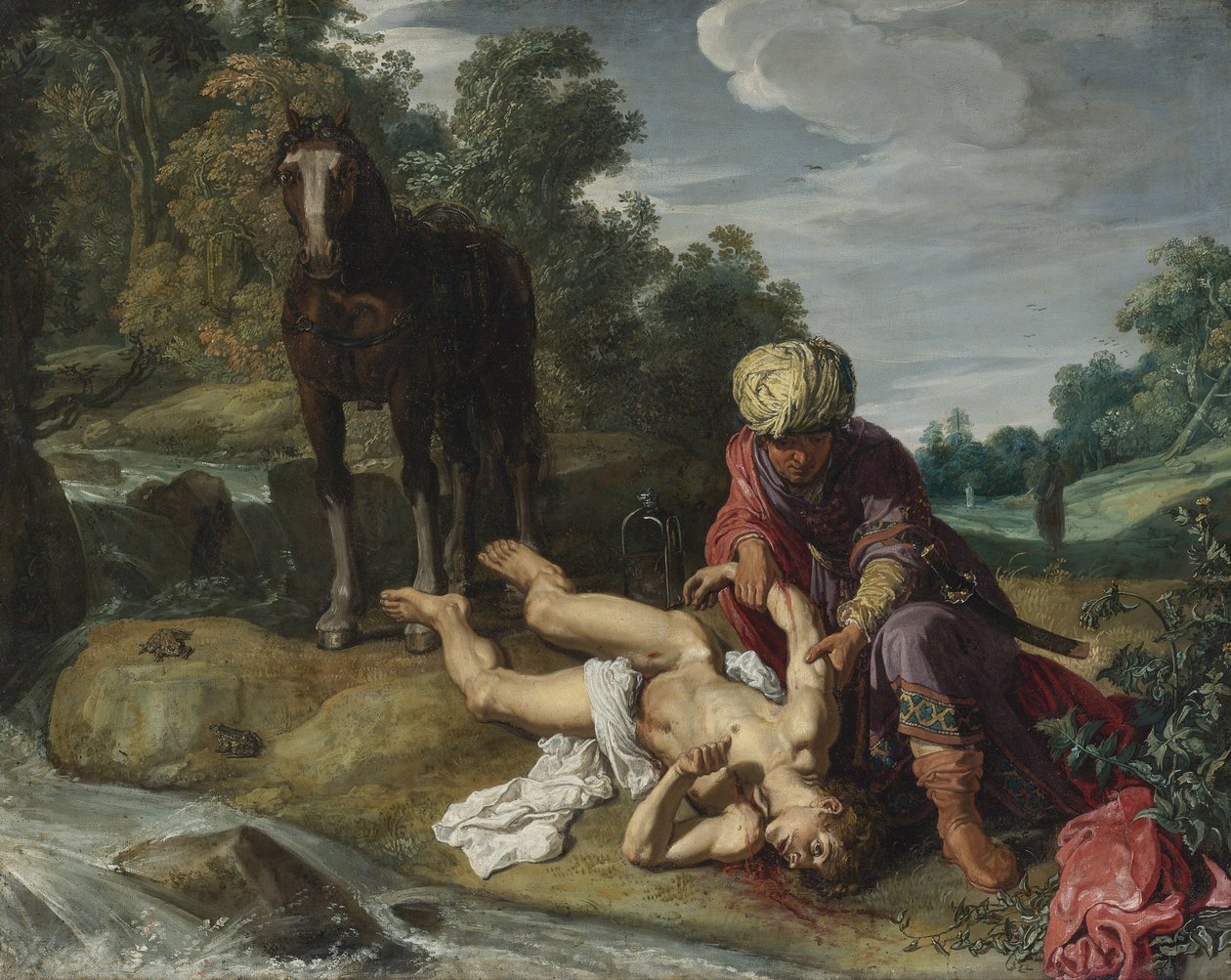 Az irgalmas szamaritánus c. 1612 alkotó: Pieter Pietersz. Lastman