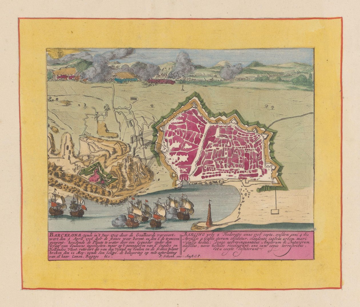 Barcelona ostroma, 1706 Barcelona, ​​zynde in 