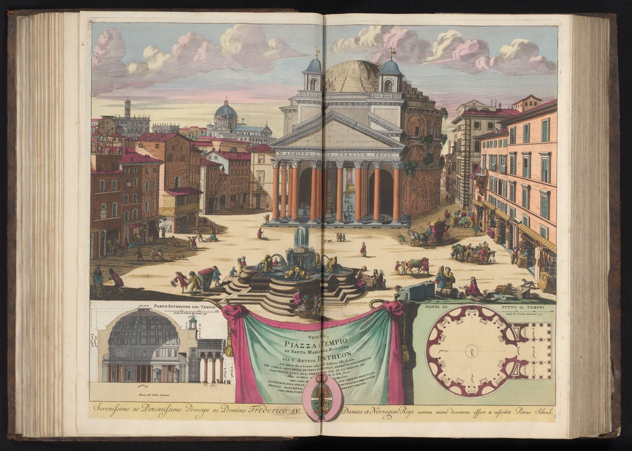 Pantheon Rómában A Veue de la Piazza és a Santa Maria della Rotonda templom már az ősi Pantheon (cím a tárgyon) alkotó: Pieter Schenk (I)