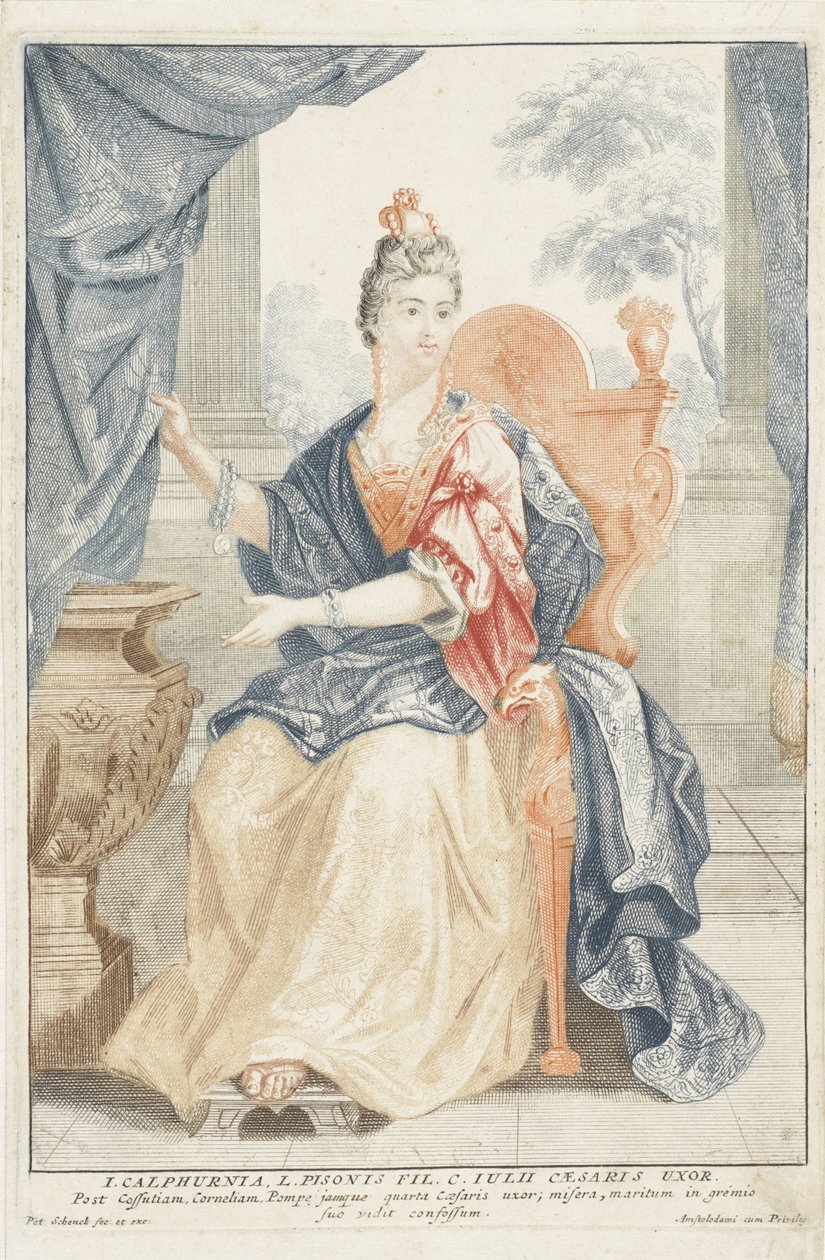 Calpurnia Pisonis portréja Roman Women of State (sorozat címe) alkotó: Pieter Schenk (I)