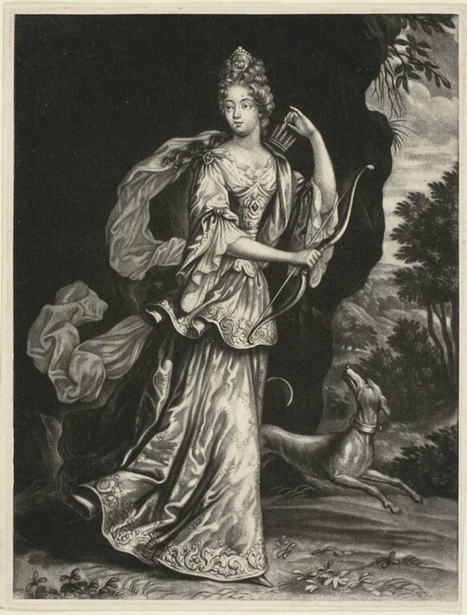 Anne Catharine Mouy, Broglia grófnője, mint Diana istennő. alkotó: Pieter Schenk