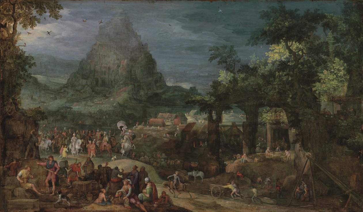 Bábel tornya (olaj, réz) alkotó: Pieter Schoubroeck