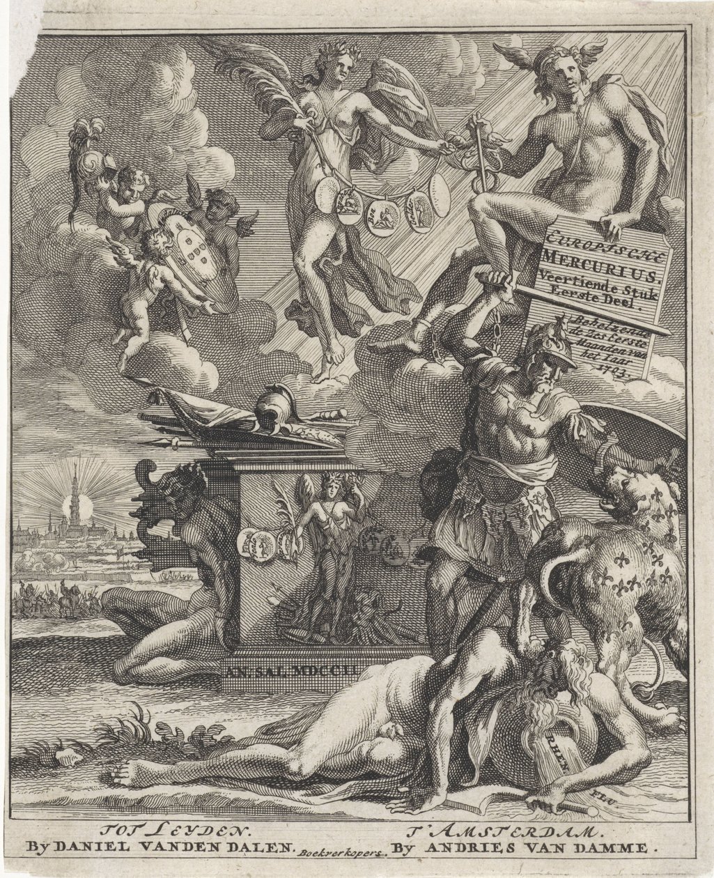 Címlap ehhez: Európai Merkúr, 14. rész, 1. rész, 1703 alkotó: Pieter Sluyter