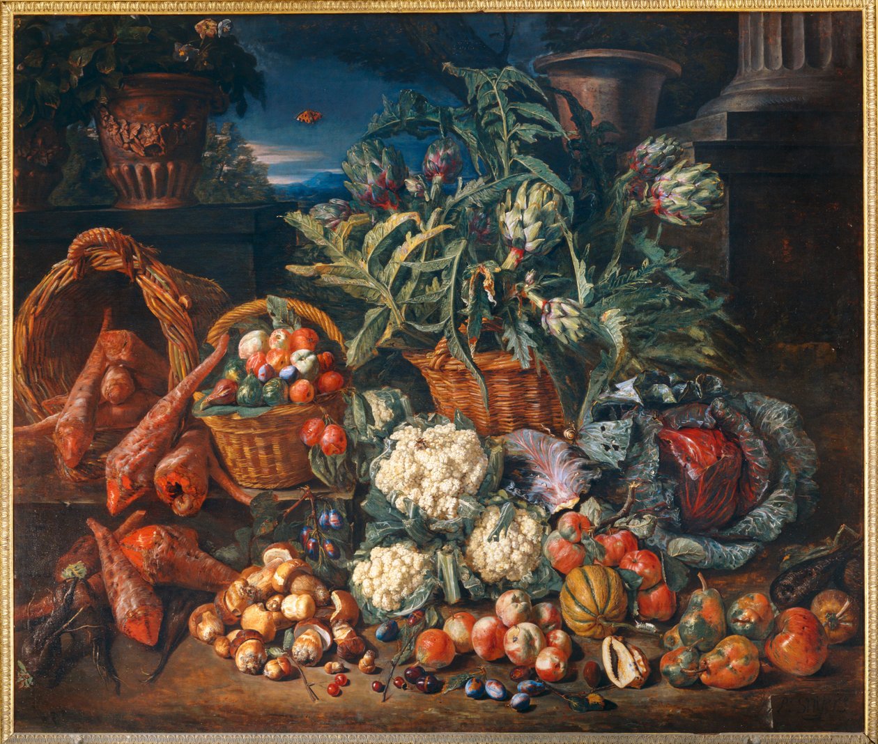 Nature morte: legumes et fruits - Csendélet: Zöldségek és gyümölcsök ... alkotó: Pieter Snyers