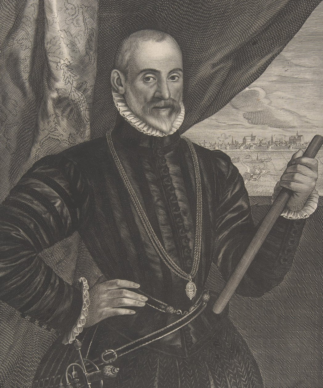 Francisco Valdes spanyol parancsnok, a Four Personae... sorozatból, 1649 alkotó: Pieter Soutman