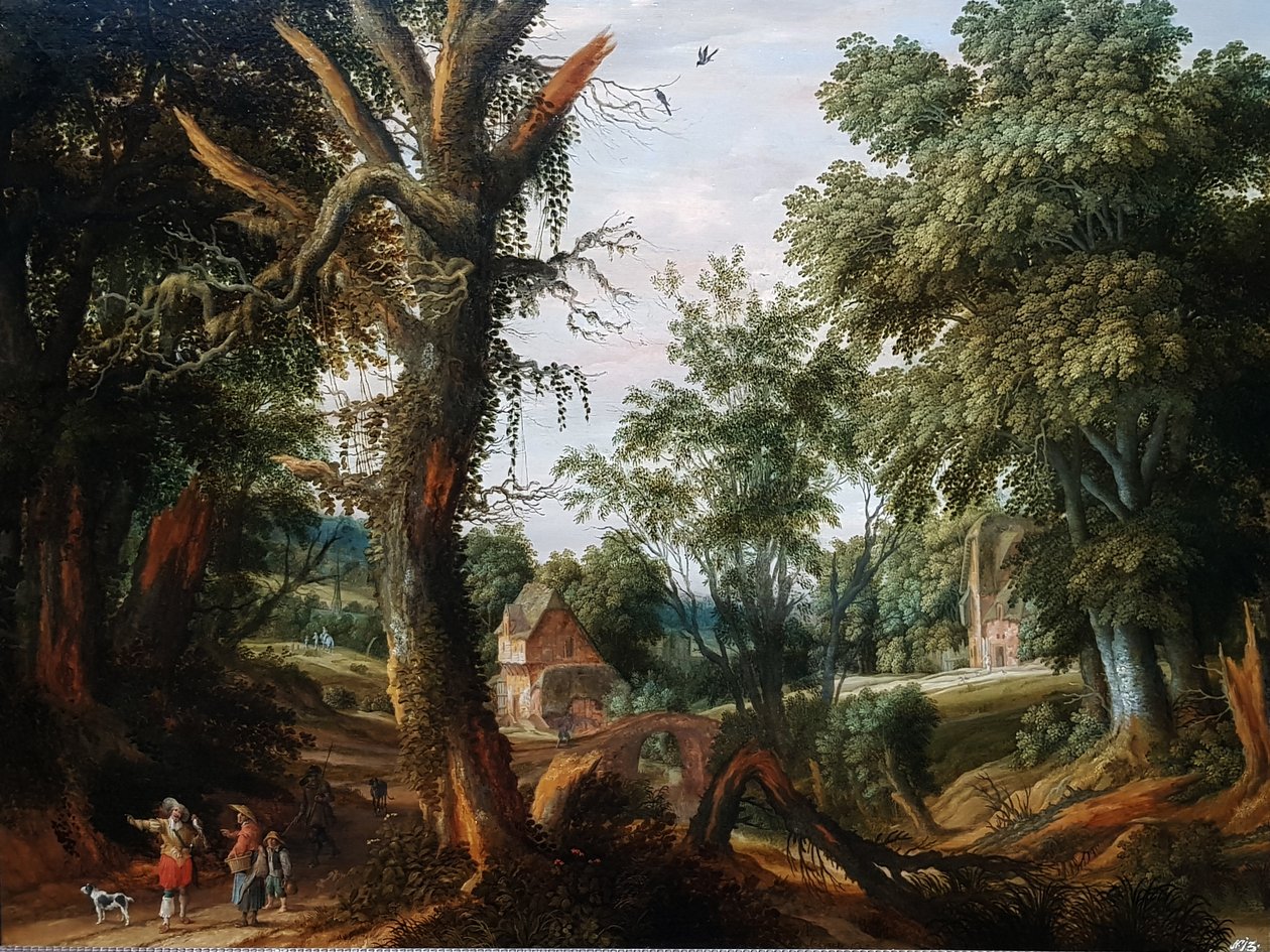 Erdős táj figurákkal alkotó: Pieter Stalpaert