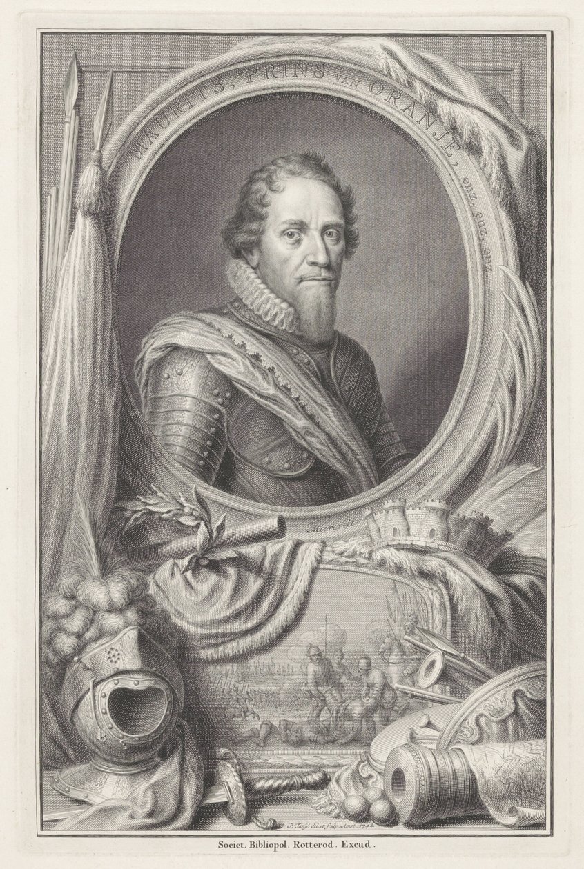 Maurits, Orange hercegének portréja alkotó: Pieter Tanjé