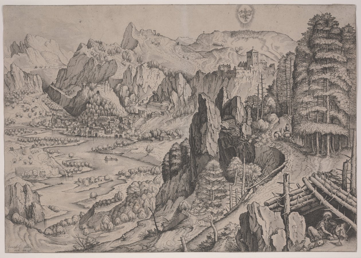 Magdalena Poenitens, Jan és Lucas van Duetecum által készített lenyomat alkotó: Pieter The Elder (after) Brueghel