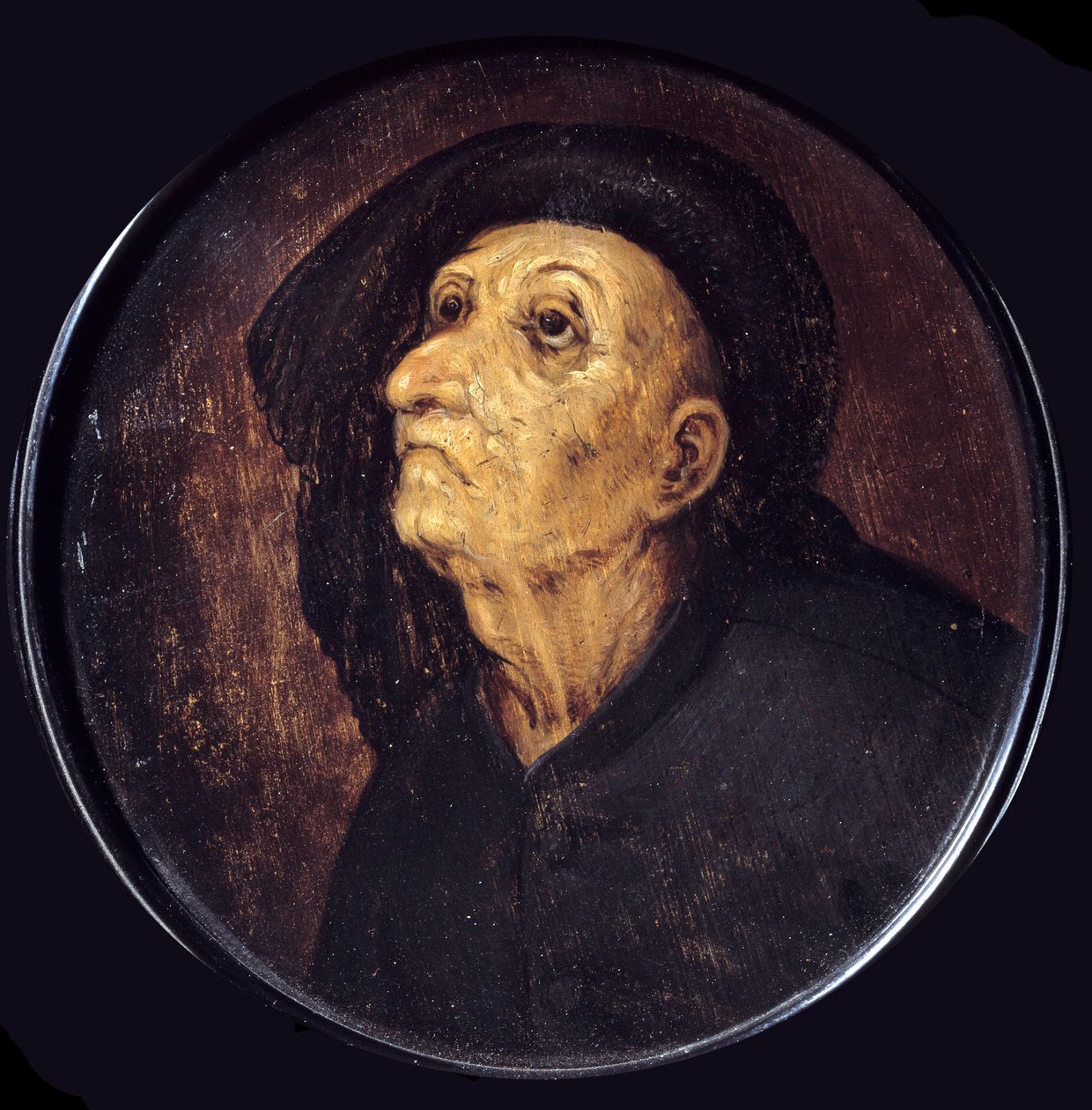 Az öregember feje is azt mondja, hogy Pieter Bruegel (vagy Bruegel vagy Brueghel vagy Brueghel) Irigység festménye a régi (1525-1569) 16. századi Bordeaux, Musee des Beaux Arts alkotó: Pieter Bruegel the Elder