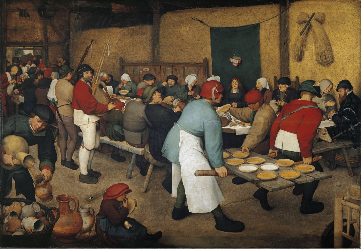 Parasztlakodalom - olaj, vászon alkotó: Pieter Bruegel the Elder