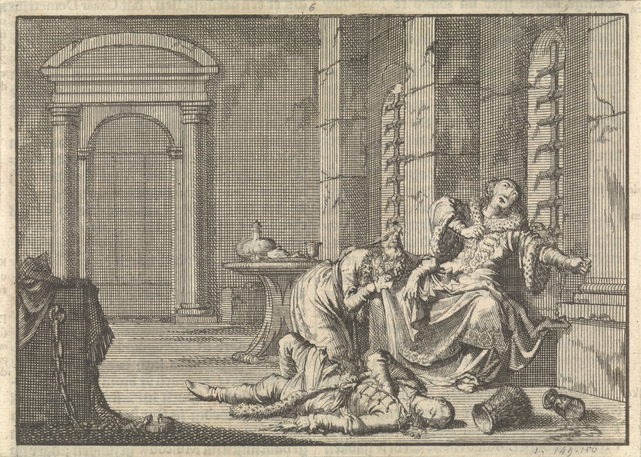 II. Fjodor Boriszovics Godunov cár halála, 1605, 1698 alkotó: Pieter Van der Aa