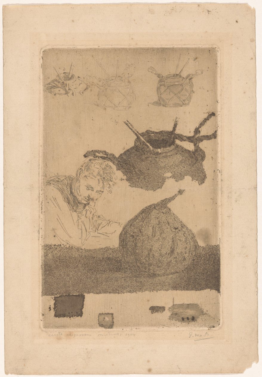 Első rézkarc-próbák (cím az objektumon) alkotó: Pieter Willem van Baarsel (signed by artist)