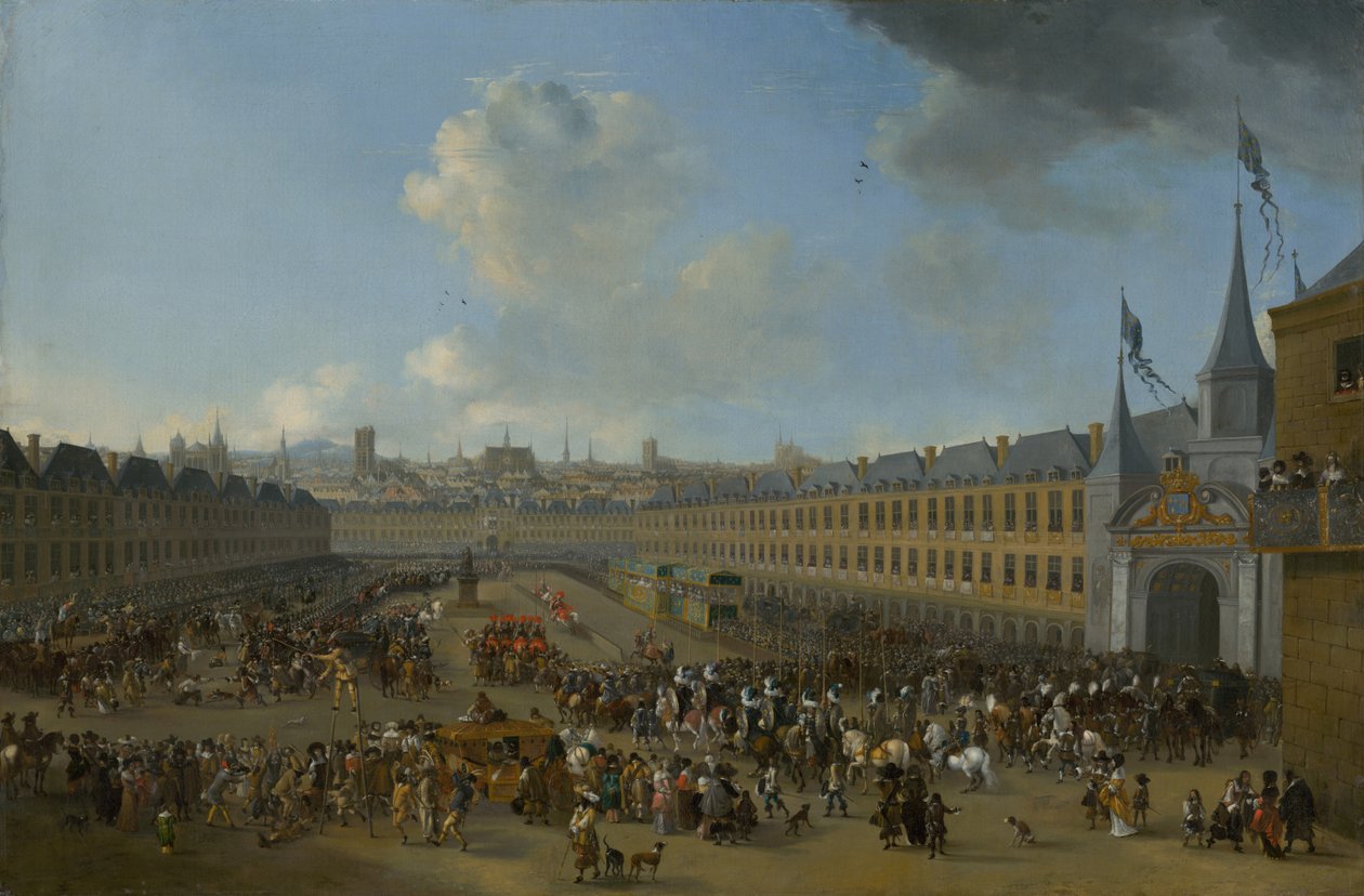 Verseny a párizsi Place des Vosges-en, 1665 körül. alkotó: Pieter Wouwerman