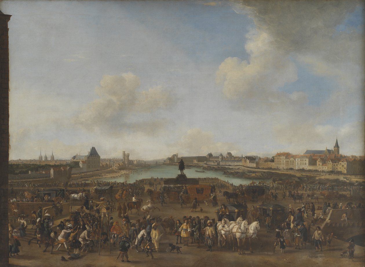 Párizs kilátása a Dauphine térről alkotó: Pieter Wouwerman