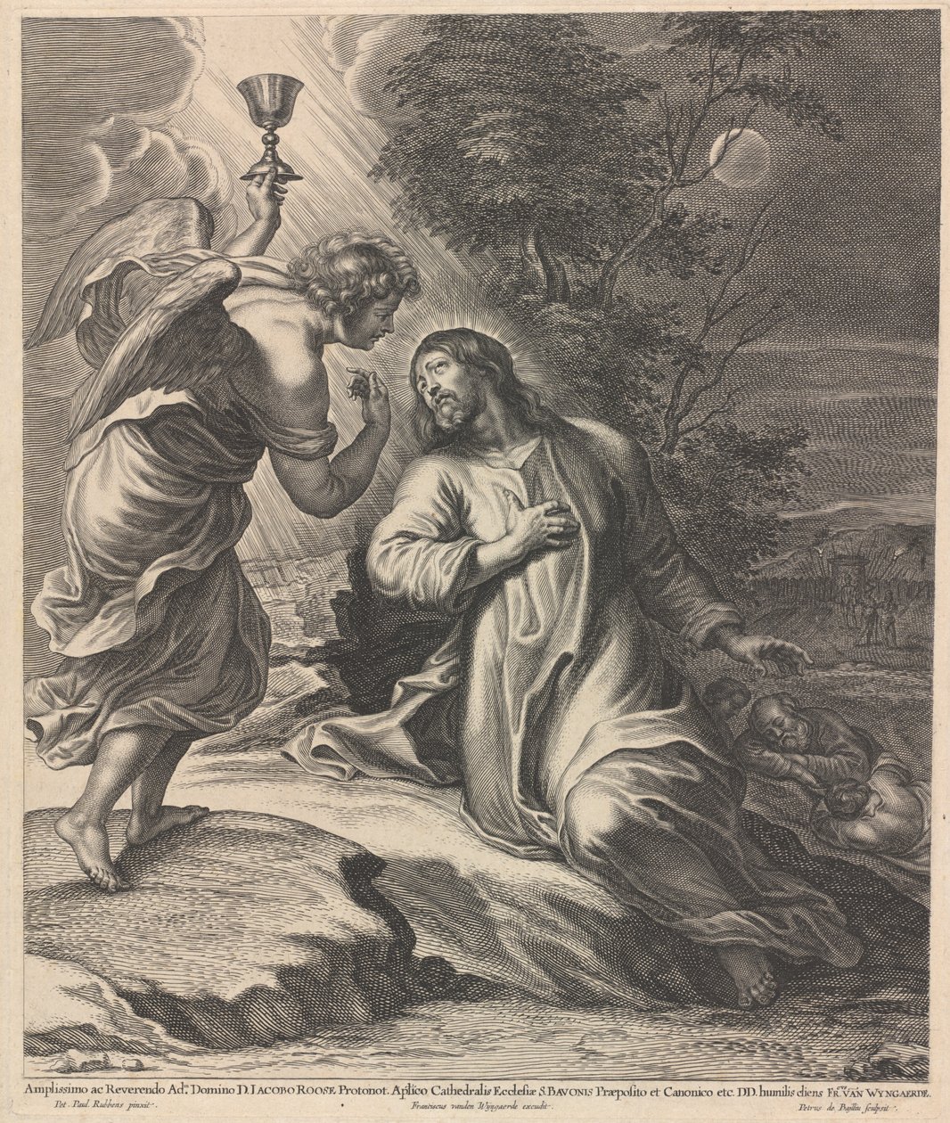 Krisztus az Olajfák hegyén alkotó: Pieter de Bailliu after Sir Peter Paul Rubens