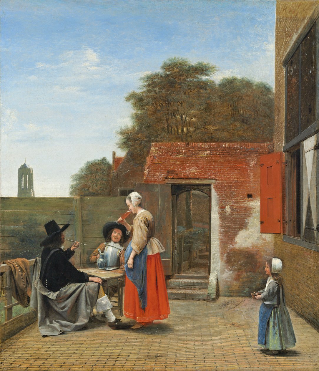 Egy holland udvar, 1658-60 körül alkotó: Pieter de Hooch