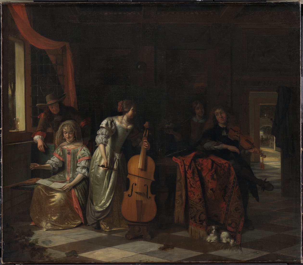 Zenés társaság alkotó: Pieter de Hooch