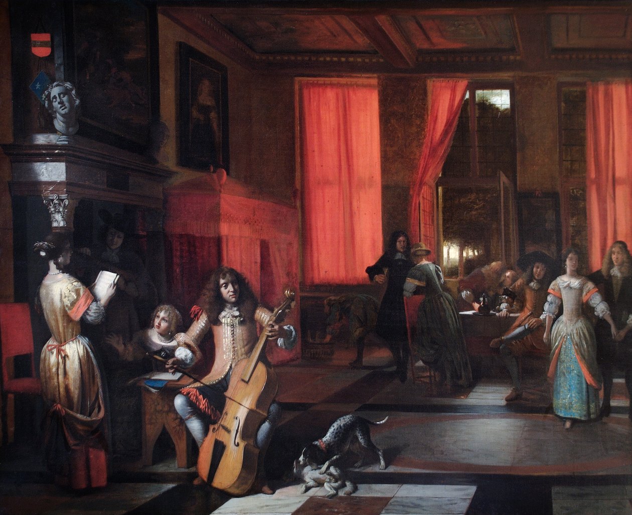 Zenés parti, 1675 körül (olaj, vászon) alkotó: Pieter de Hooch