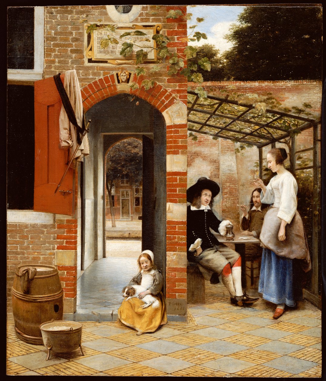 Egy ház udvara Delftben, 1658 alkotó: Pieter de Hooch