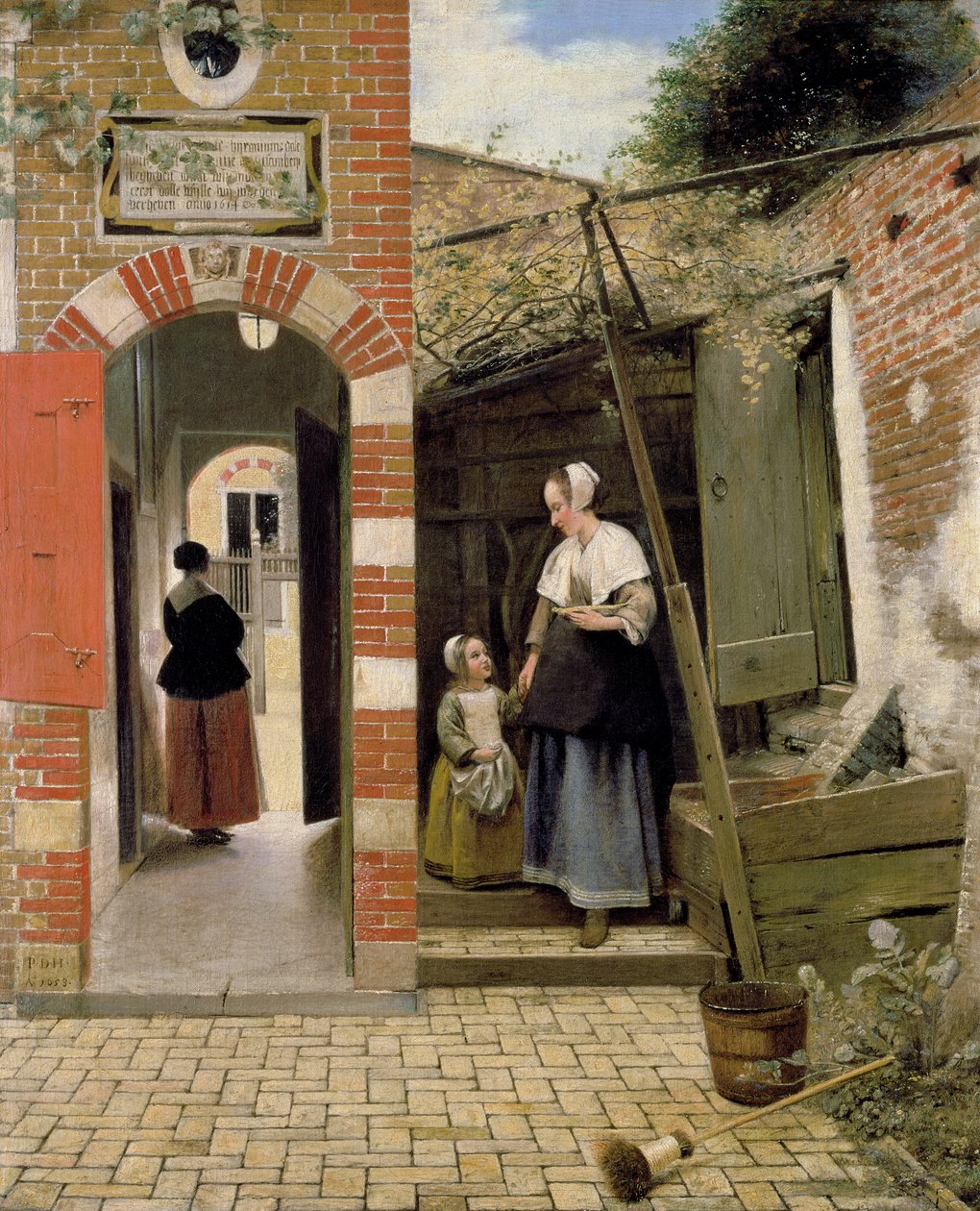 Egy ház udvara Delftben, 1658 alkotó: Pieter de Hooch