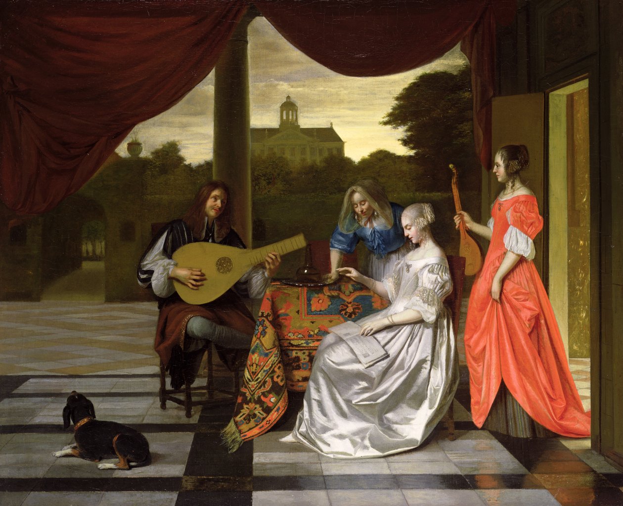 Zenei jelenet Amszterdamban alkotó: Pieter de Hooch