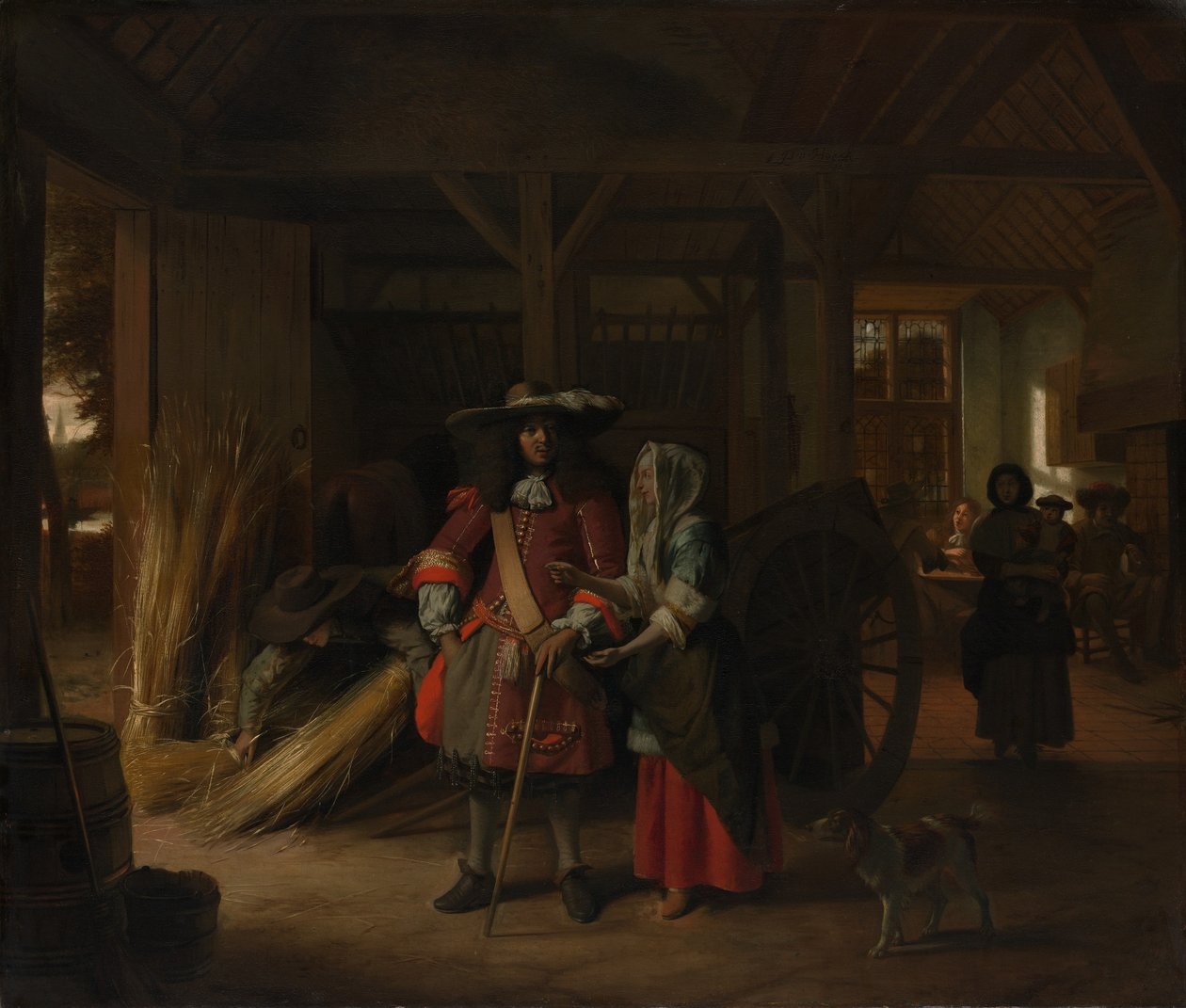 A háziasszony fizetése, kb. 1670. alkotó: Pieter de Hooch