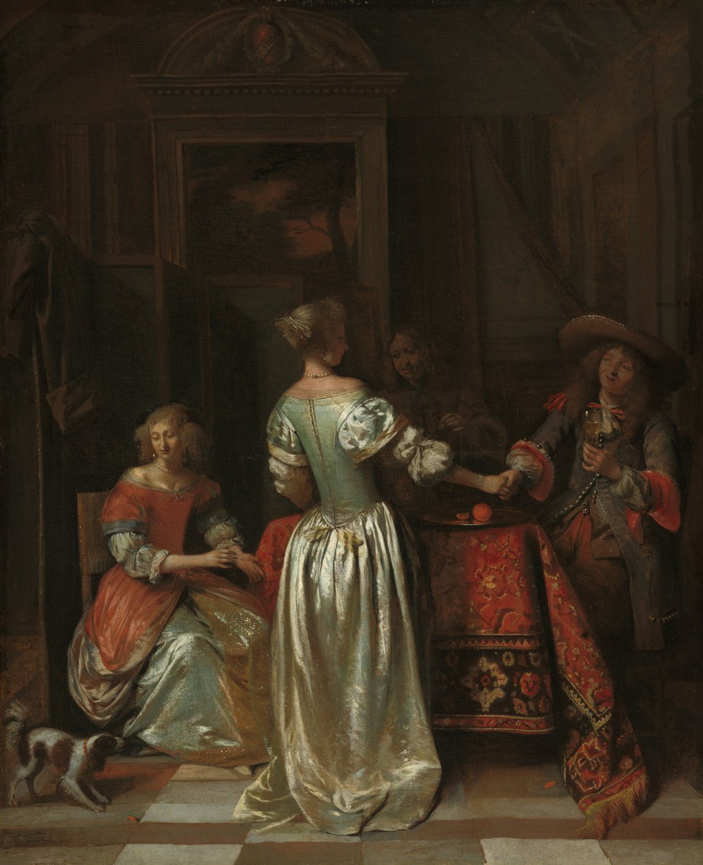 Az üdvözlet c. 1675. alkotó: Pieter de Hooch
