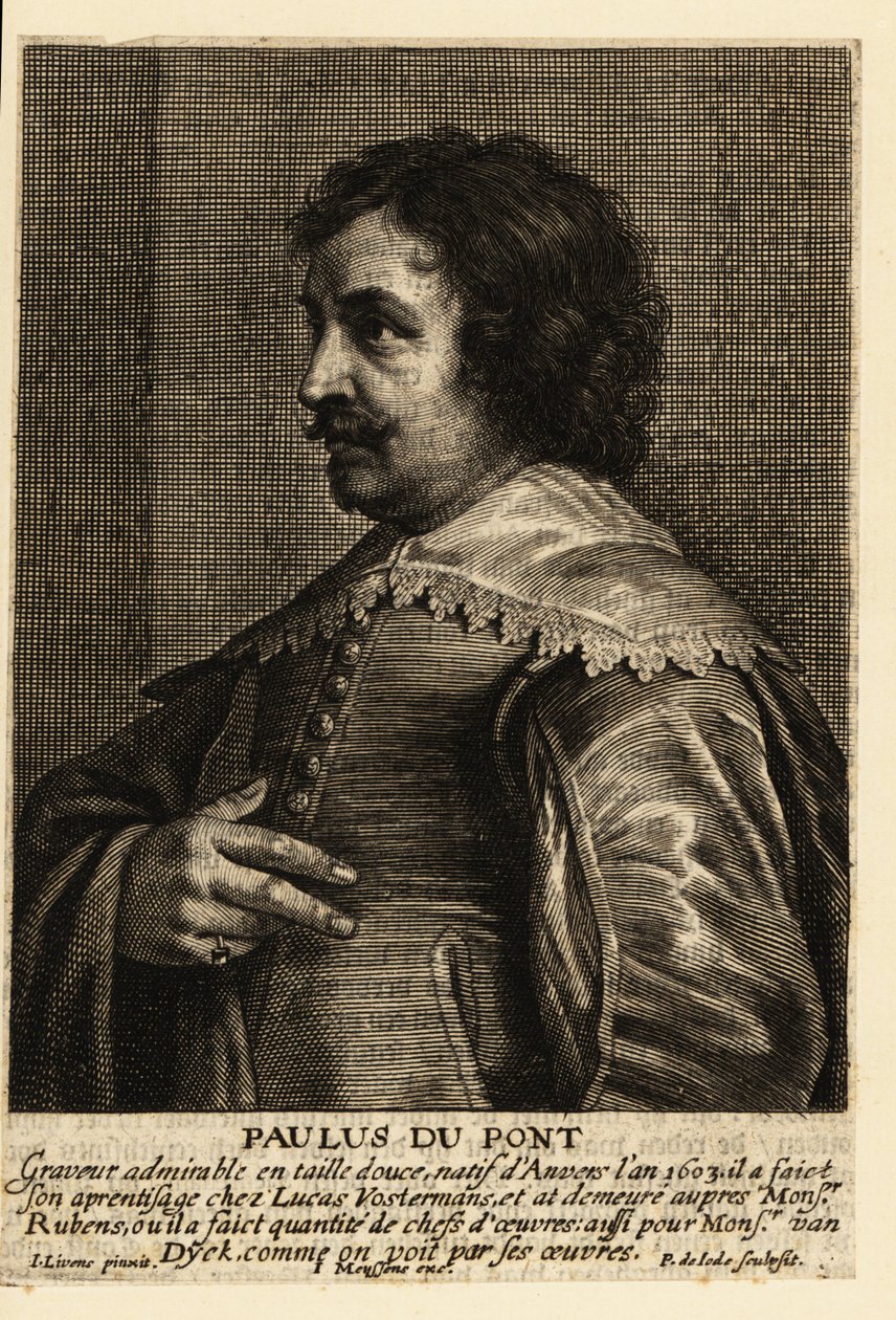 Paulus Pontius flamand metsző és festő portréja alkotó: Pieter de II Jode