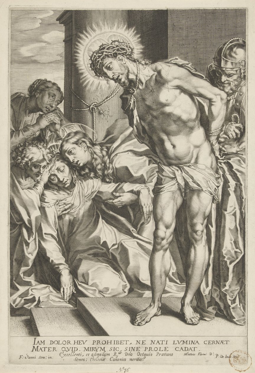 Krisztus töviskoronával és Mária sír alkotó: Pieter de Jode (I)