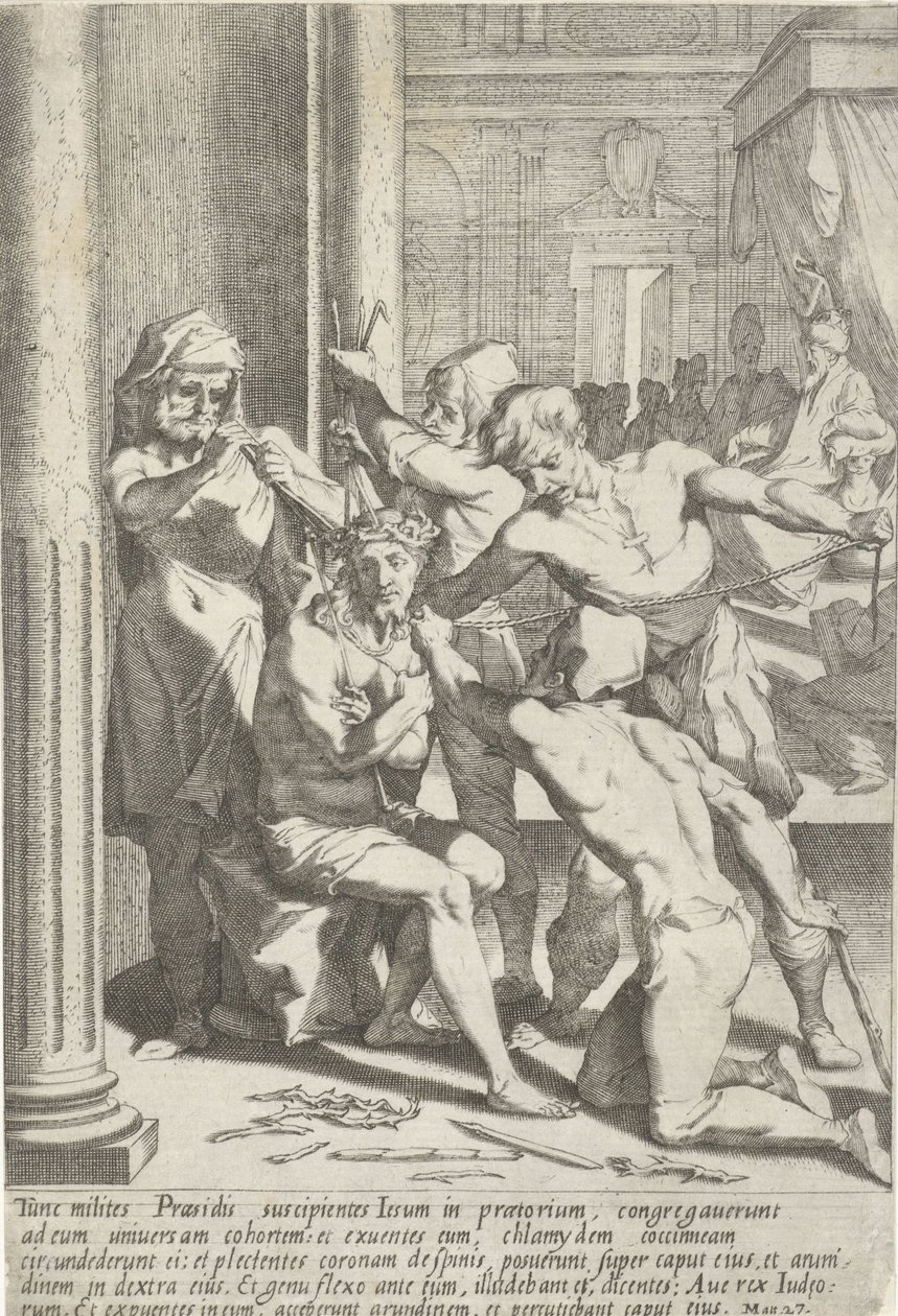 Doornenkroning van Christus Passie van Christus (sorozat címe) Passió és feltámadás (sorozat címe) alkotó: Pieter de Jode (I)