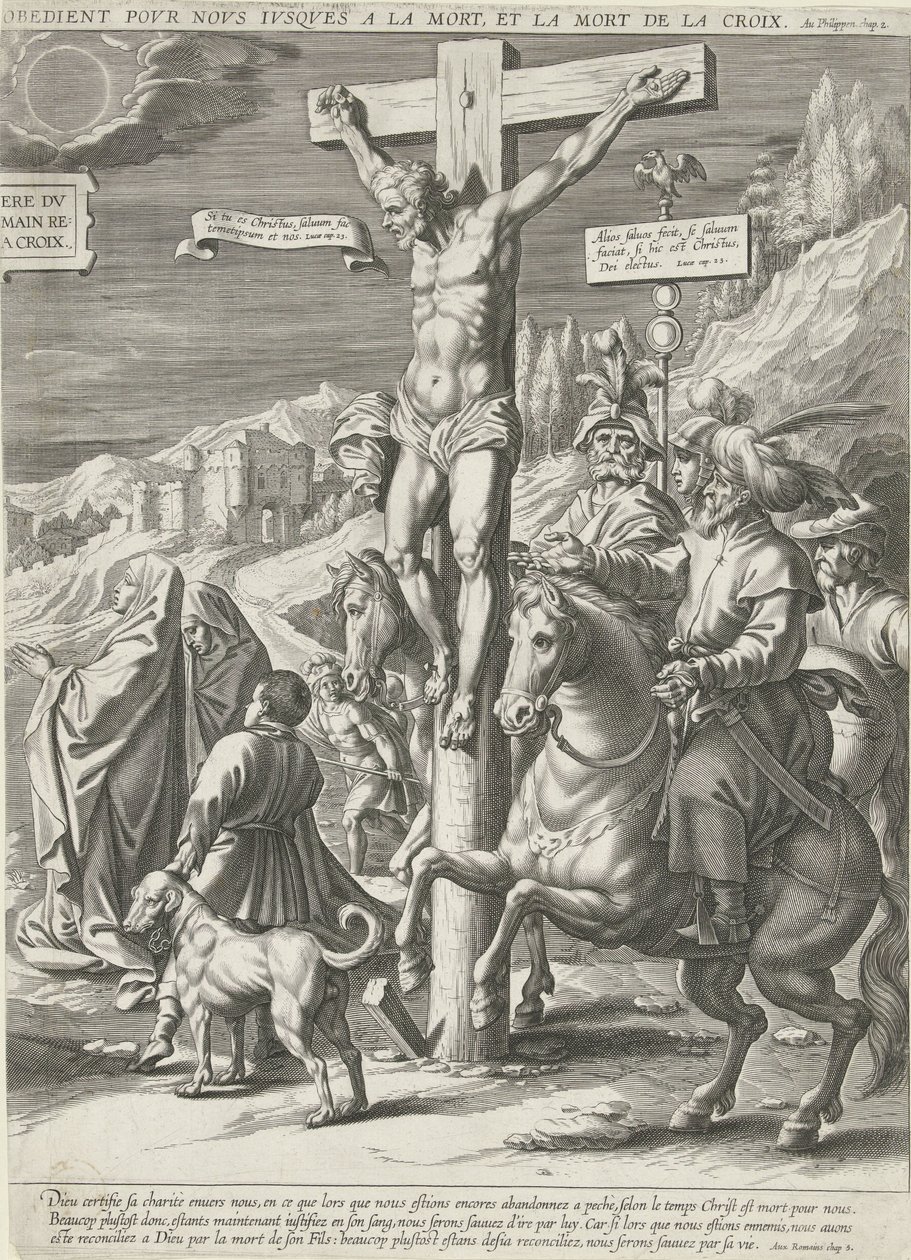 Krisztus keresztre feszítése, jobb oldali rész alkotó: Pieter de Jode (I)