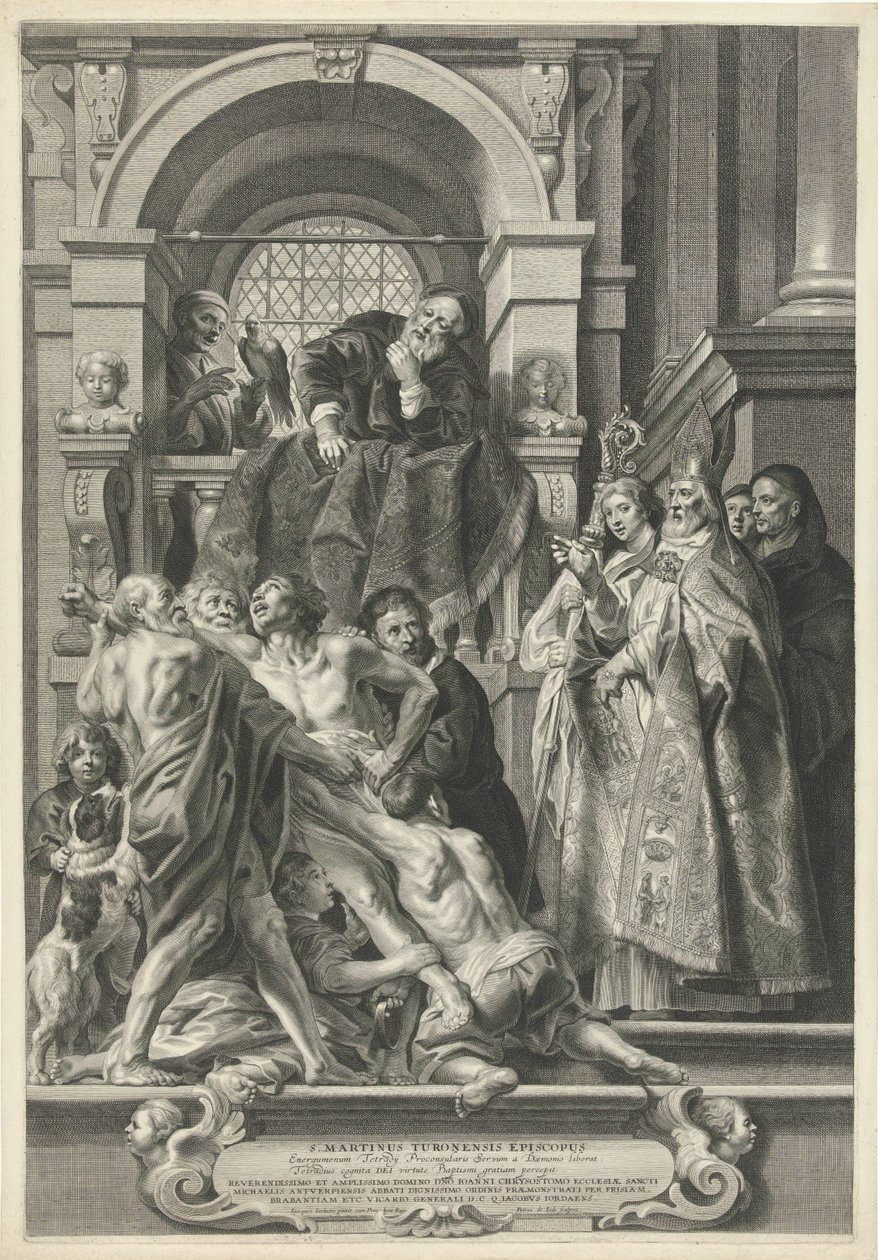 Szent Márton meggyógyít egy megszállott embert alkotó: Pieter de Jode (II)