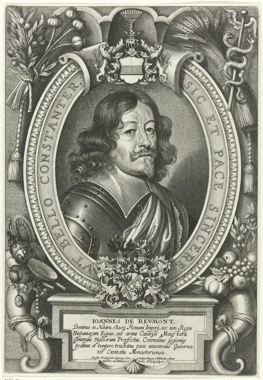 Portré van Johann von Reumont A keresztény világ béketeremtői (sorozat címe) alkotó: Pieter de Jode (II)