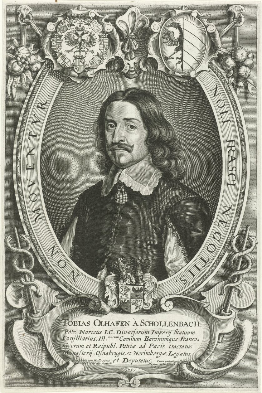 Tobias Oelhafen van Schöllenbach portréja Celeberrimi Legati (sorozat címe) alkotó: Pieter de Jode (II)