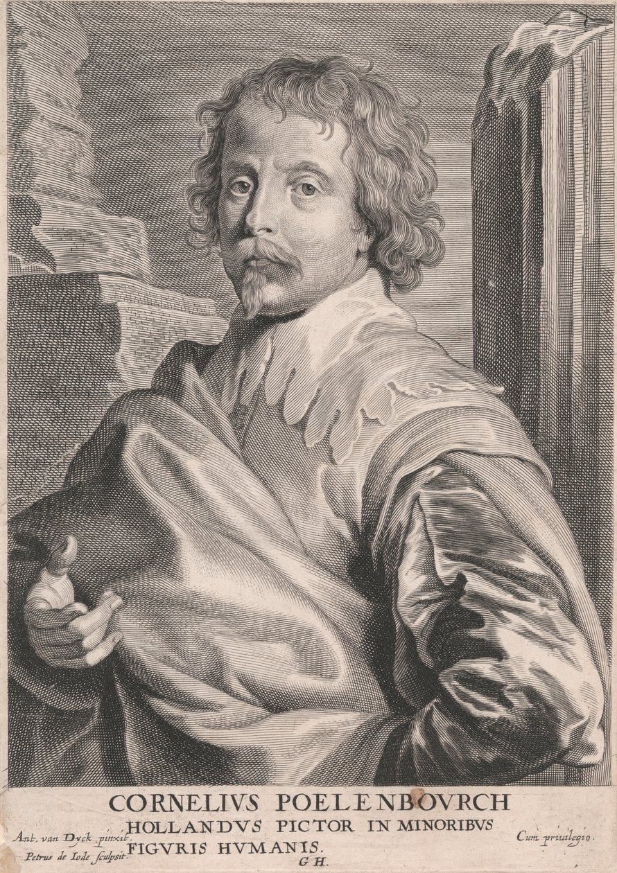Cornelius Poelenbourch, holland kiskorú festő, emberi alakok alkotó: Pieter de Jode