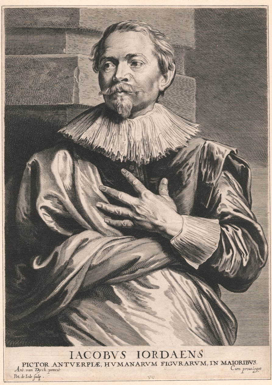 Jacobus Jordaens, Antwerpen festője, az emberi alakokról, őrnagyon alkotó: Pieter de Jode