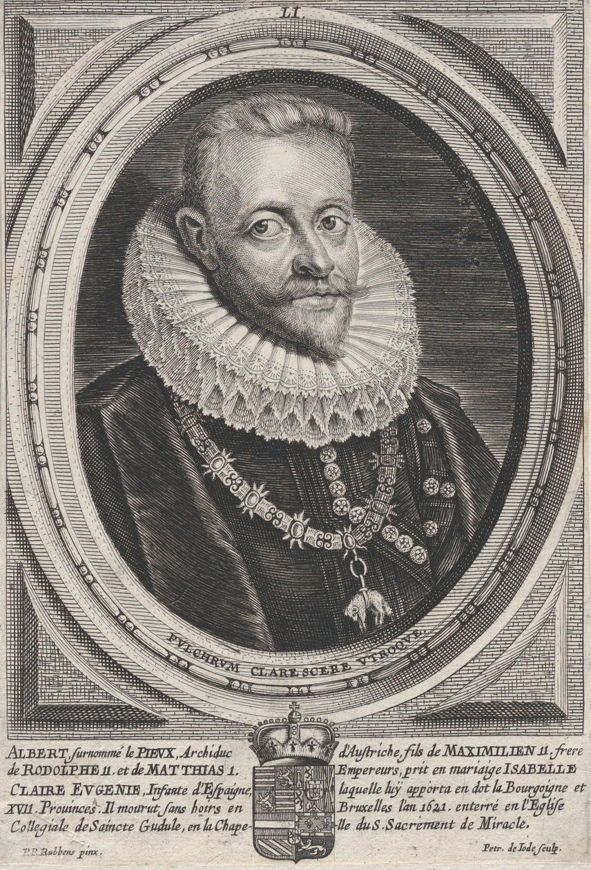 VII. Albert osztrák főherceg portréja, kb. 1650. alkotó: Pieter de Jode II