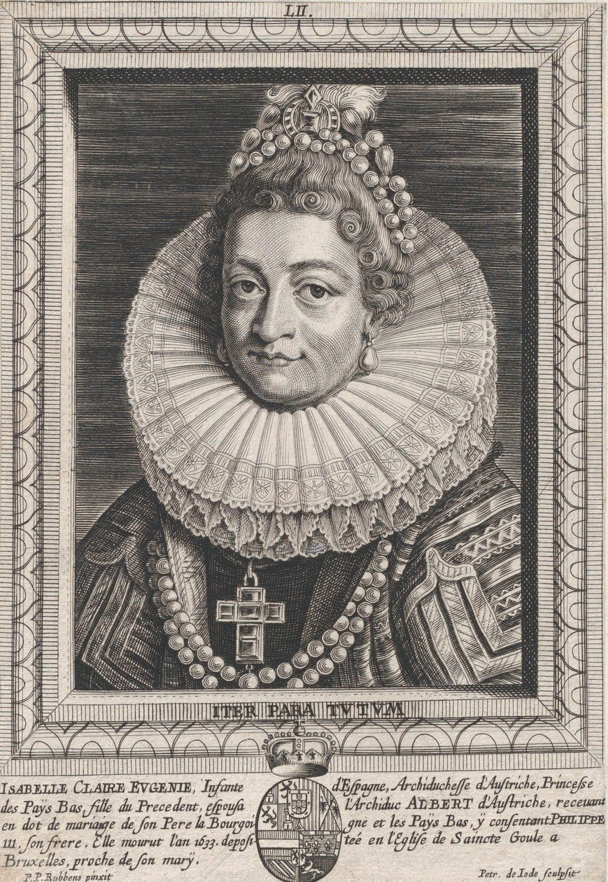 Isabella Clara Eugenia portréja, Spanyolország Infanta, kb. 1650. alkotó: Pieter de Jode II