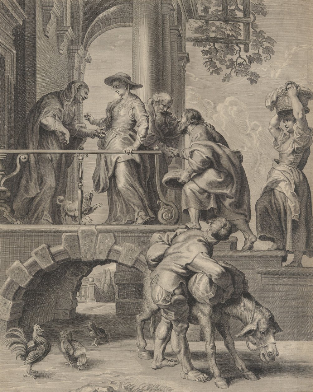A látogatás, 1625-74. alkotó: Pieter de Jode II