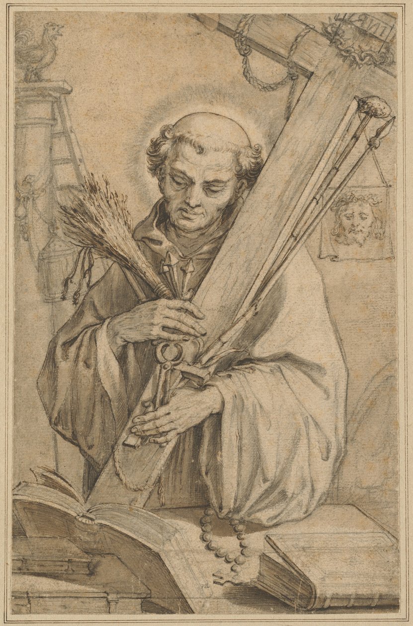Clairvaux-i Szent Bernát a szenvedély hangszereivel alkotó: Pieter de Jode I