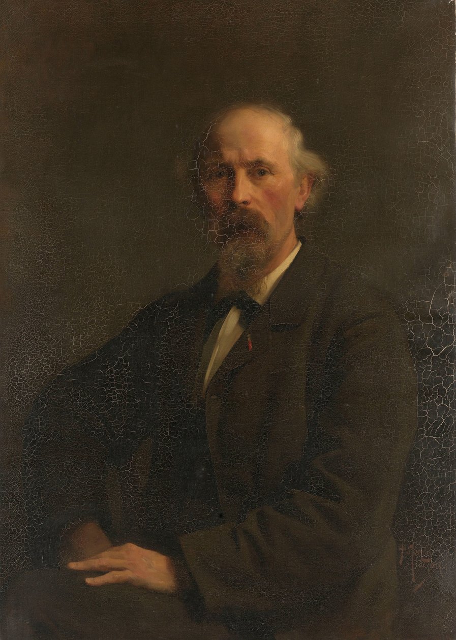 Pieter Stortenbeker (1828-1898) festő portréja alkotó: Pieter de Josselin