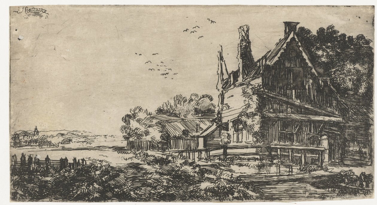 Három kéményes ház alkotó: Pieter de With (attributed to)
