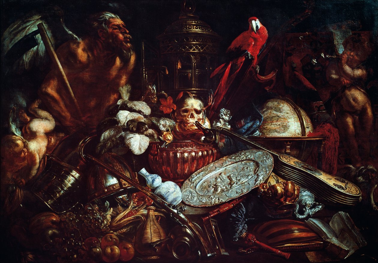 Vanitas, Pieter Boel (1622-1674), olaj, vászon alkotó: Pieter or Peter Boel