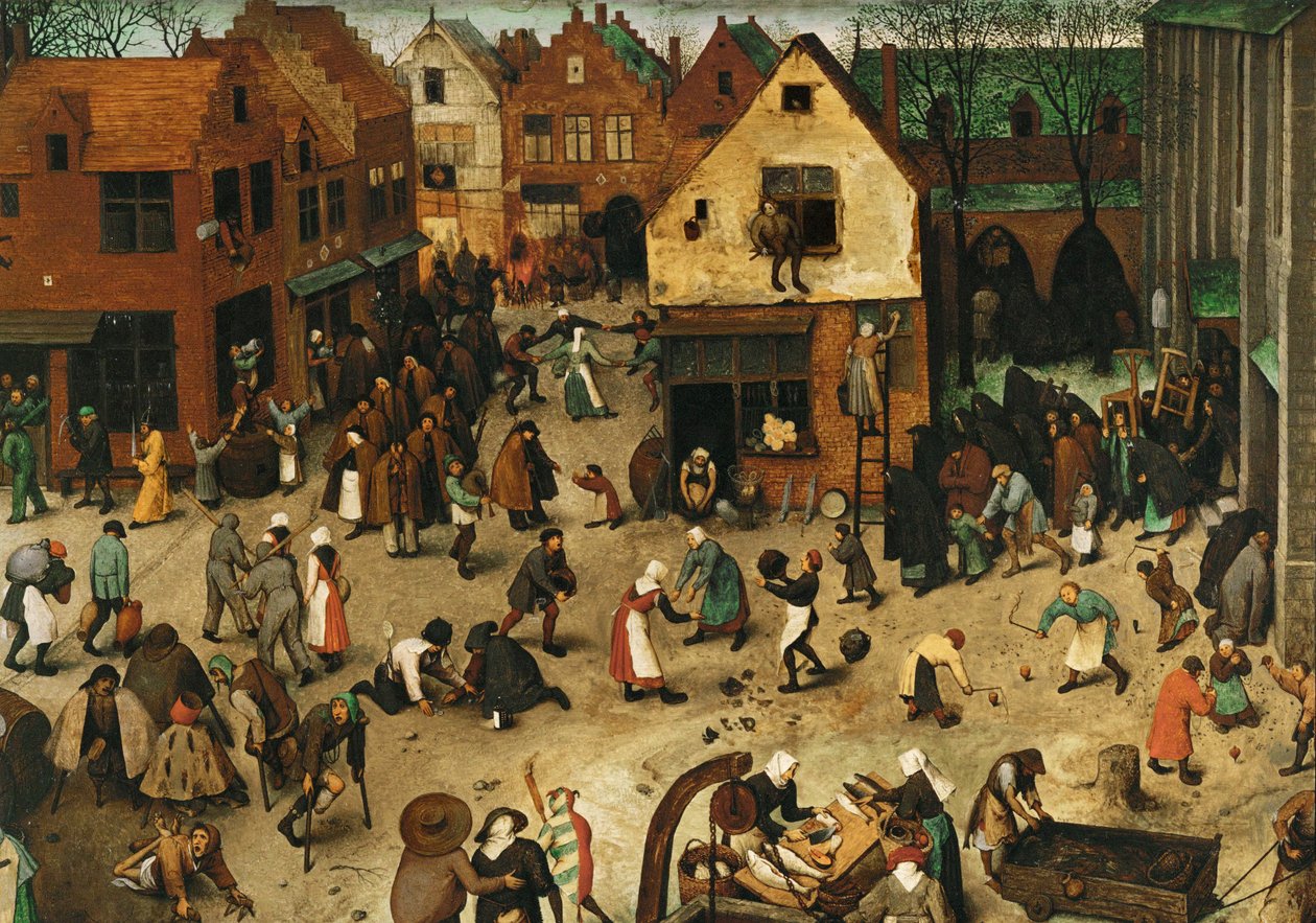 Harc a farsang és a böjt között ... (olaj, tölgyfa) alkotó: Pieter the Elder Bruegel