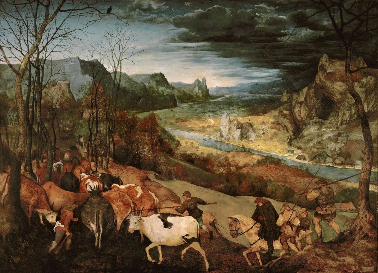 A csorda visszatérése (ősz) alkotó: Pieter Bruegel the Elder