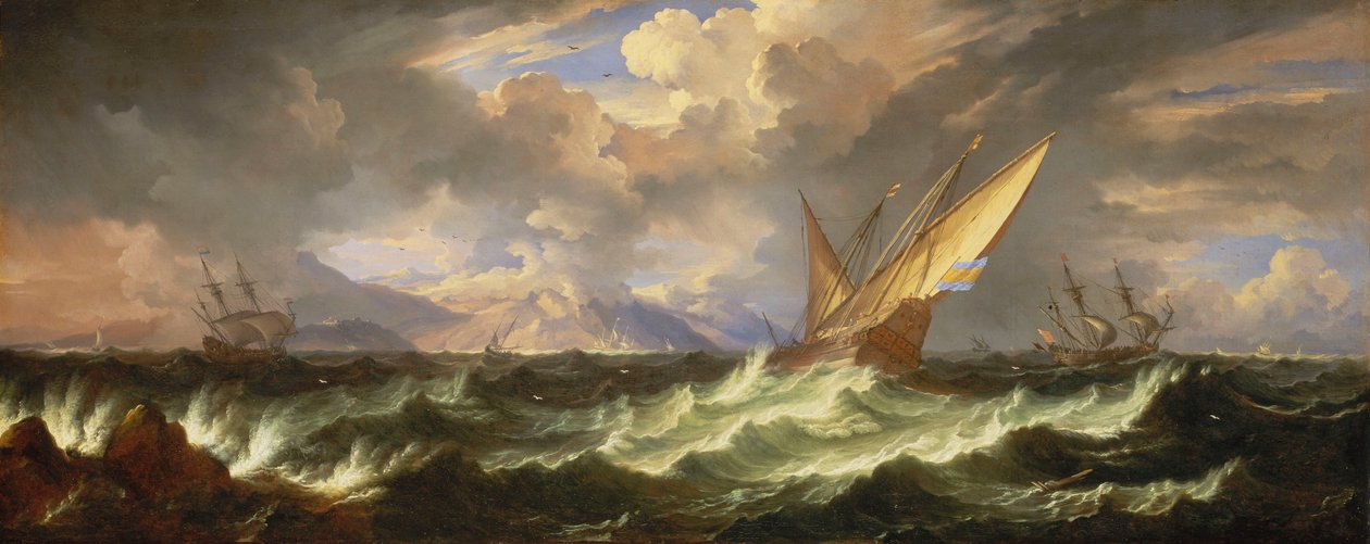 Friss szellő a Földközi-tengeren, 17. század vége (olaj, vászon) alkotó: Pieter the Younger (1637 1701) Mulier