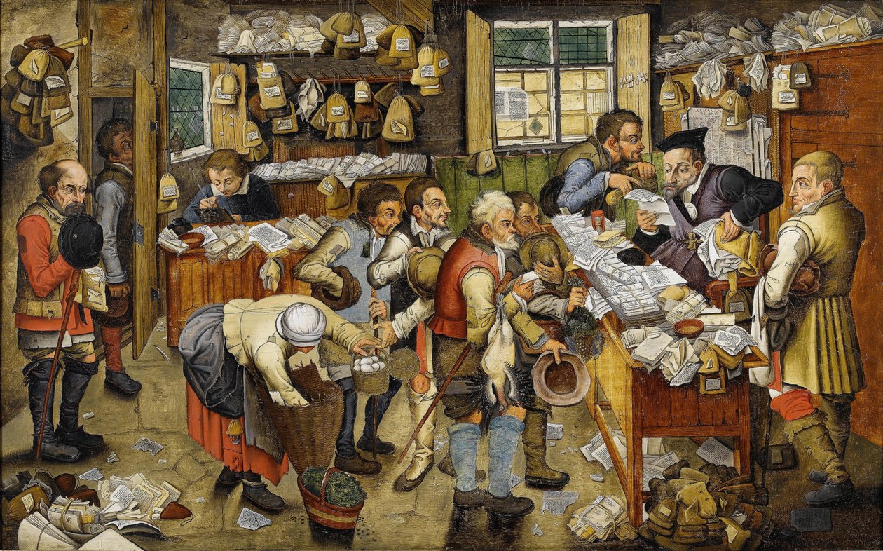 Le Payment de la dime - A tizedfizetés (falusi ügyvédként ismert) - Fiatalabb Pieter Brueghel festménye (Le jeune ou Brueghel d